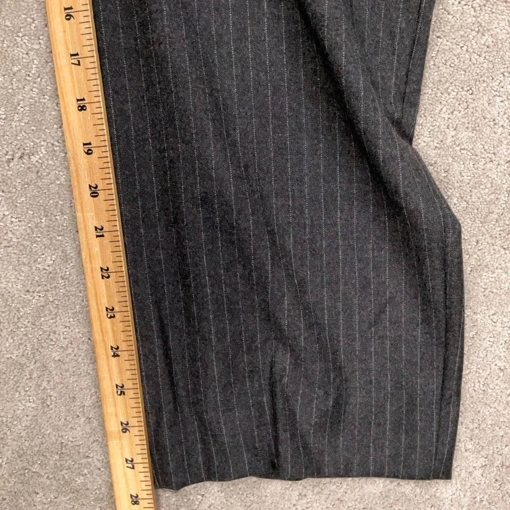 Banana Republic Pants Men 32W 30L Gray Pinstripe Gavin Wool Dress Trousers